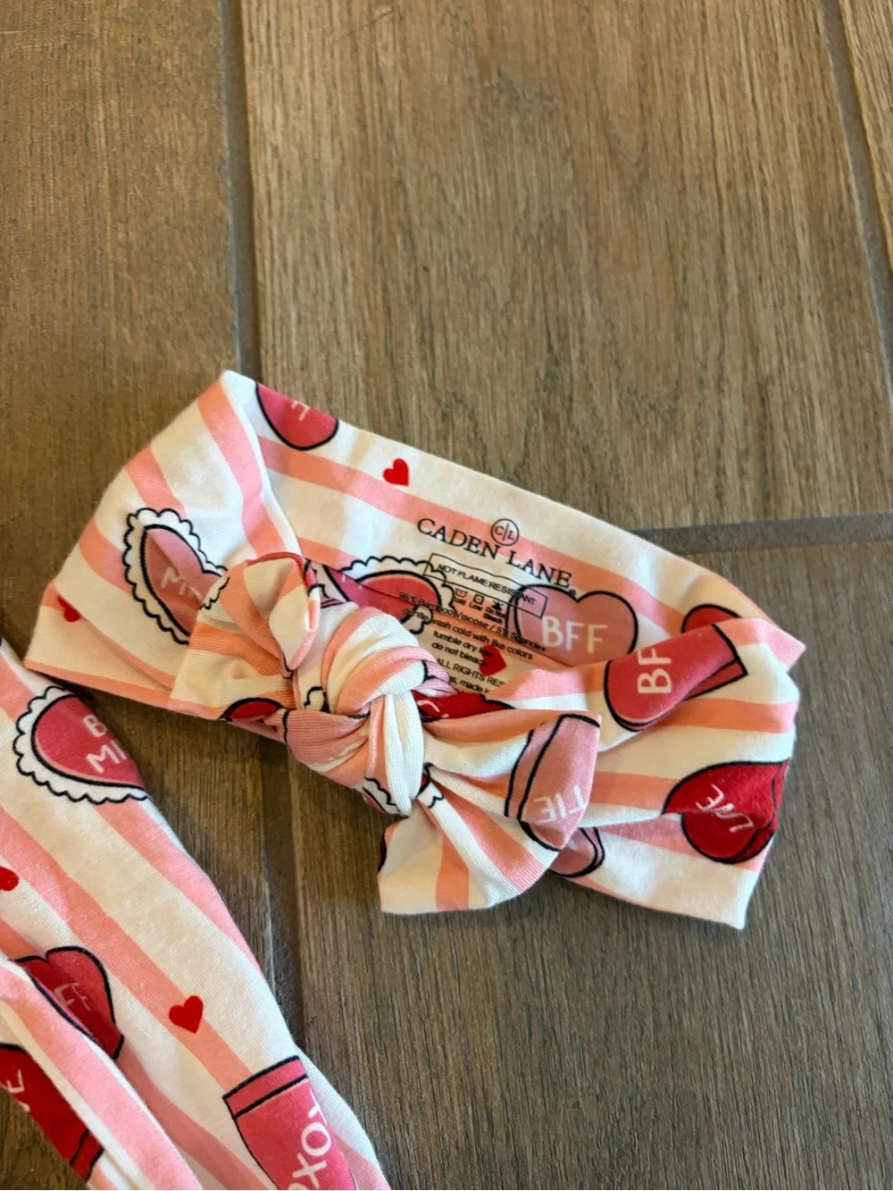 Caden Lane 0-3 Months Valentine's Day Footie & Headband Set